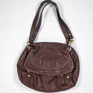 B. Makowsky Brown Leather Hobo Bag